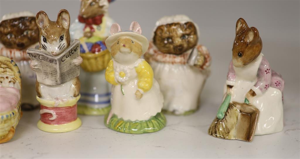 Seven Beswick Beatrix potter characters and five other ceramic models